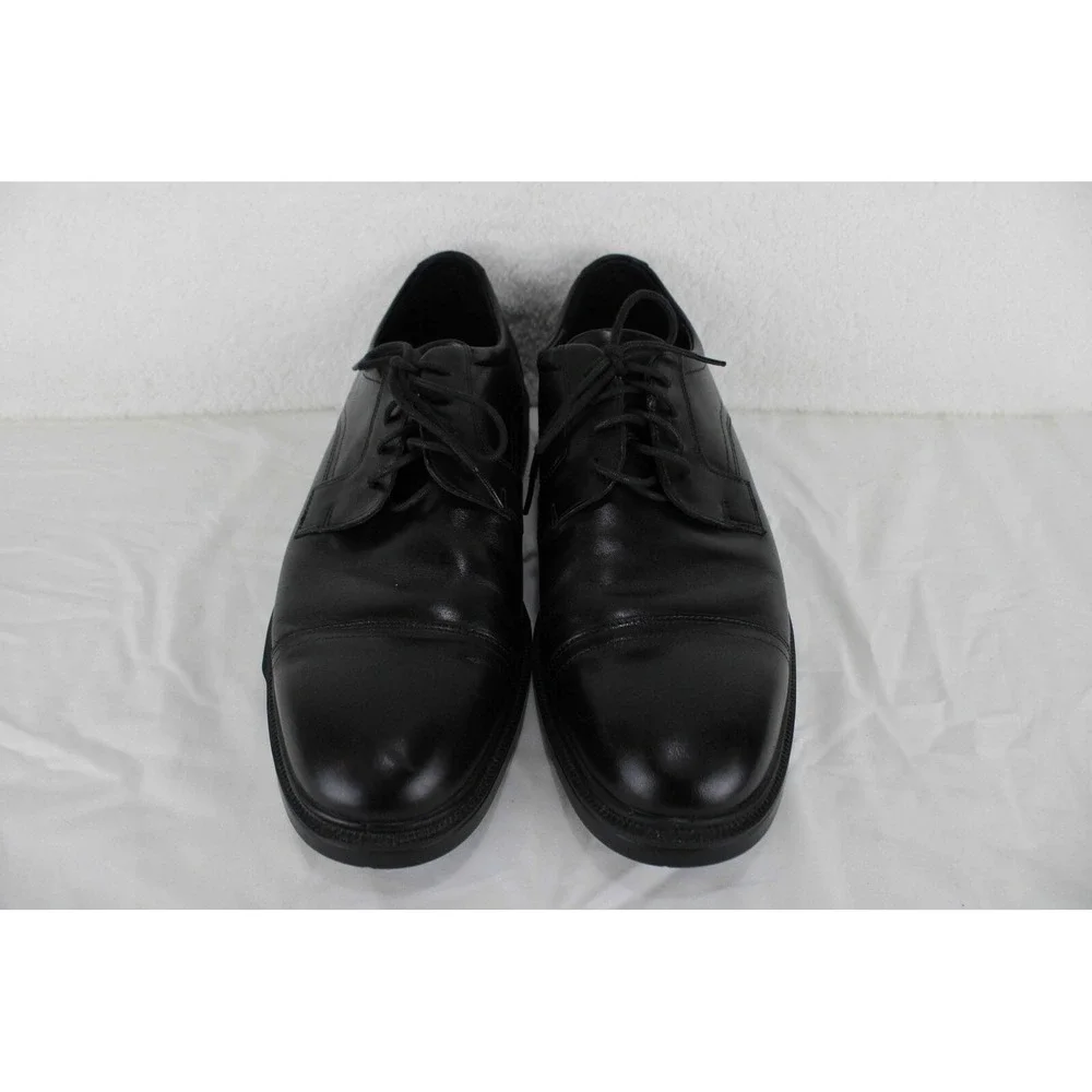 ECCO Mens Black Leather‎ Cap Toe Derby Dress Shoes Size 44 EU 10 US 62211401001